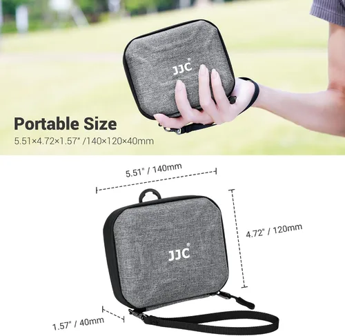 Miniatura 6 de JJC Bolsa de filtro de lente dura, estuche de filtro de 4 bolsillos para filtro circular de hasta 3.740 in con trabilla para cinturón, a prueba