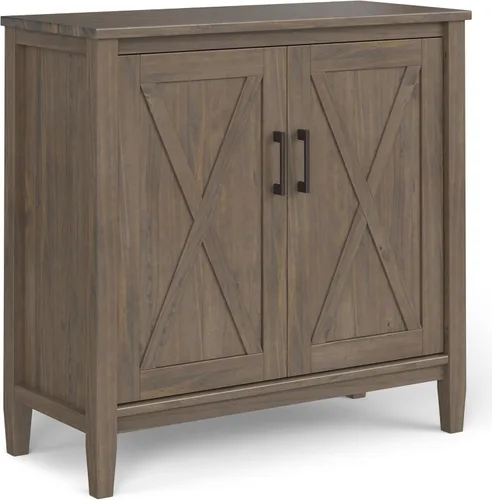 Miniatura 16 de Simpli Home - Mueble bajo Warm Shaker para almacenamiento, Pino, Marrón (Tobacco Brown)