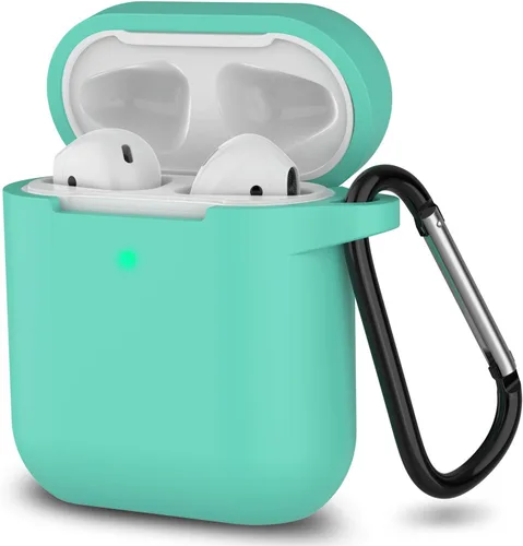 Miniatura 13 de Funda para AirPods de silicona, de protección completa, compatible con Apple AirPods 1 y 2, funda de carga inalámbrica y con cable