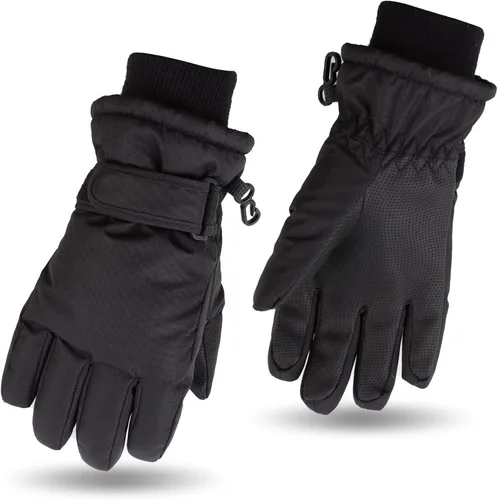 Guantes de esquí de invierno para niños y niñas, guantes de nieve impermeables para clima frío, guantes de esquí y snowboard con forro polar