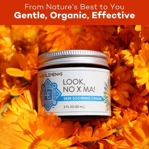 Miniatura 7 de Look NO X MA Crema calmante para la piel, 2 onzas, 100% orgánica, infusión de caléndula y manzanilla, crema hidratante para cuerpo y cara, hecha a