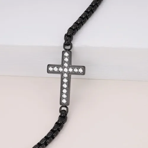 Miniatura 5 de GAVU Collar de cruz de acero inoxidable para hombre