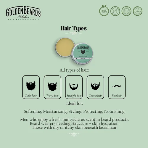 Miniatura 6 de Bálsamo de Barba – Arctic orgánico – 1 fl oz, 100% natural Hidratar la barba y la piel, el perfecto productos de aseo para hombre, barba dorado