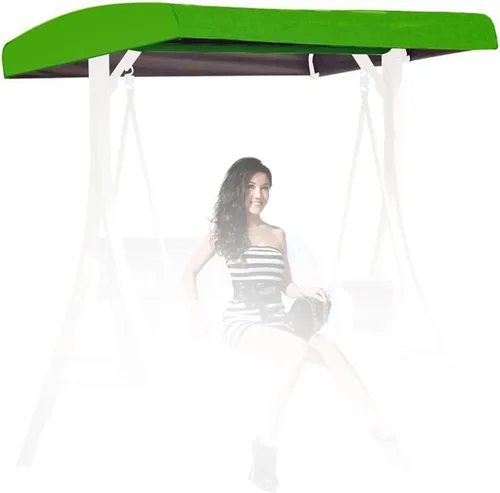 Miniatura 8 de Toldo de repuesto para asiento de columpio de jardín, cubierta de toldo de columpio de 3 plazas, cubierta superior impermeable para silla columpio