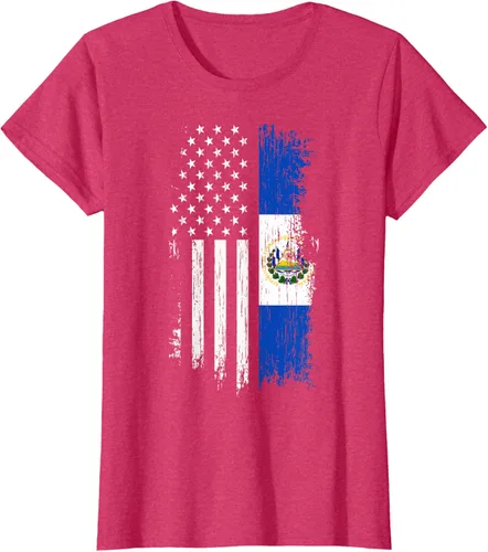 Miniatura 13 de Camiseta de la bandera de Estados Unidos salvadoreño - Camiseta de El Salvador USA