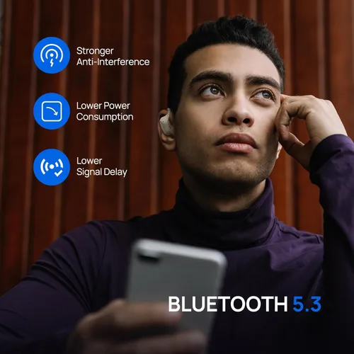 Miniatura 2 de Auriculares de oído abierto, auriculares inalámbricos con ganchos para los oídos, auriculares inalámbricos Bluetooth conducción de aire, ultra