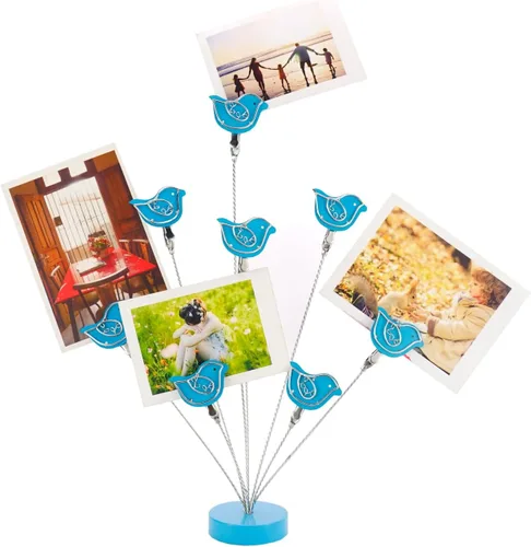 Portafotos de Árbol Genealógico de 8 Ramas, Soporte de Clips de Tarjetas y Fotos para Escritorio, Soporte para Notas de Memo, Papel y Fotos para