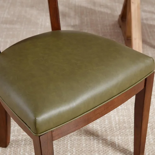 Miniatura 6 de LZAREAL Juego de 2 sillas de comedor modernas de mediados de siglo, sillas de comedor de granja con respaldo curvo, sillas de comedor con patas