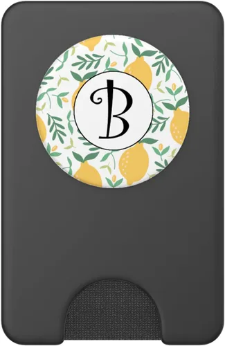 Miniatura 2 de Lemon Pop Socket Black Letter B - Phone Stand Fruit PopSockets PopWallet for MagSafe