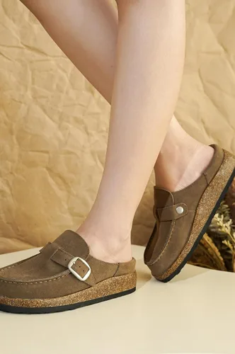 Miniatura 2 de Project Cloud – Zuecos estilo mocasín para mujer de cuero 100% auténtico, con espuma viscoelástica, resistentes al agua, tipo slip-on