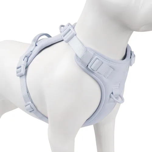 Miniatura 15 de Arnés sin tirones para perro, chaleco para cachorros con clip frontal para perros pequeños, medianos y grandes (verde niebla, M)