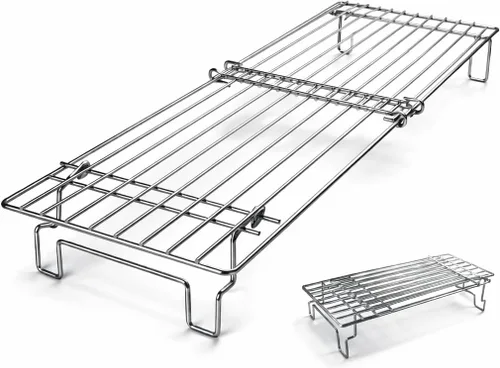 Hisencn Rejilla Universal para Parrilla de Gas/Pellets de Madera/Plancha/Parrilla Ahumadora, Rejilla de Calentamiento Ajustable, Rejilla Superior