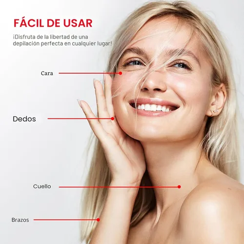 Miniatura 2 de Dispositivo de depilación facial para mujer con batería y 2 cabezales de repuesto, afeitadora facial para mujeres para pelo fino, barbilla, labio