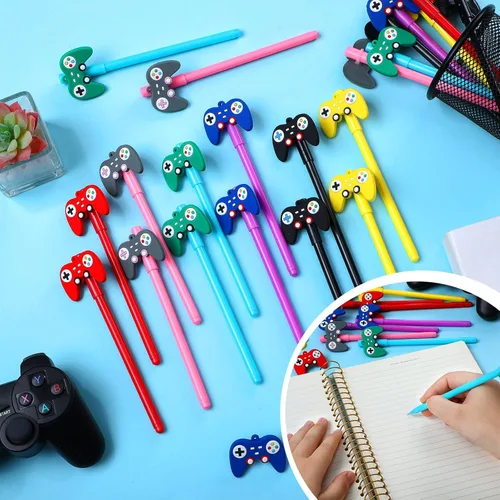 Miniatura 2 de Tinlade 24 bolígrafos de videojuegos, recuerdos de fiesta de jugadores, regalos de fiesta de cumpleaños, regalos de controlador, bolígrafos de tinta