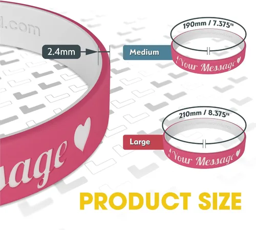 Miniatura 2 de Reminderband - Pulseras lujosas de silicona y goma para motivación, eventos, regalos, apoyo, recaudación de fondos y concientización, para hombres