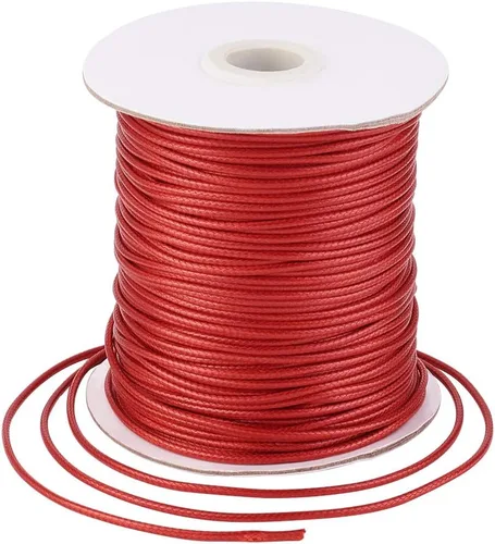 Miniatura 77 de Cheriswelry 90 yardas/rollo de 0.079 pulgadas, cordón encerado negro de poliéster coreano, joyería de cuentas, hilos para manualidades, cuerda
