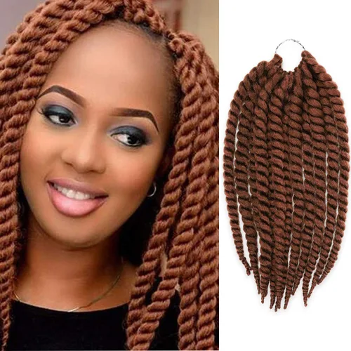 Trenzas de ganchillo de pelo sintético auténtico doble Jumbo Senegalese Twist 12" (30)