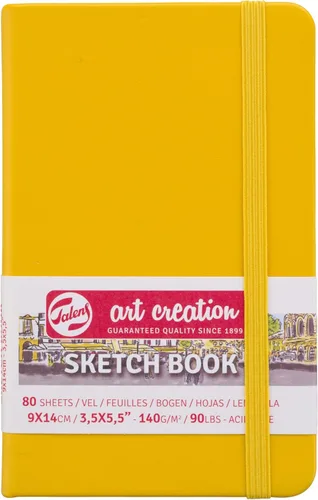 Royal Talens T9314-111M 441769 Cuaderno de bocetos y libreta de dibujo Talens Art Creation 3.5 x 5.5 pulgadas (9 x 14 cm), Amarillo Dorado