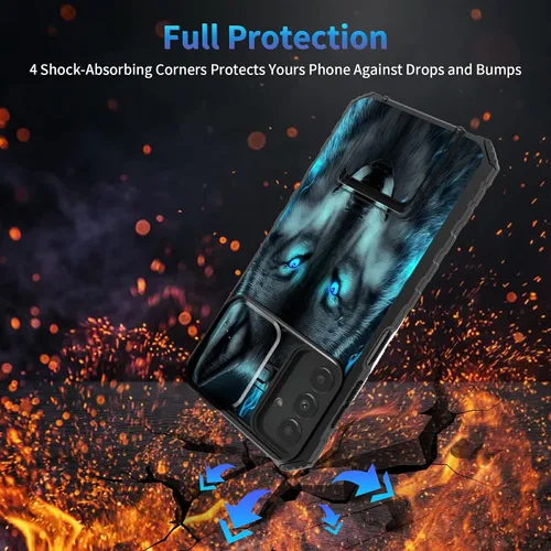 Miniatura 818 de Funda para Samsung Galaxy S22 Ultra 5G, Galaxy S22 Ultra con cubierta de cámara deslizante, funda resistente de doble capa con función atril Black