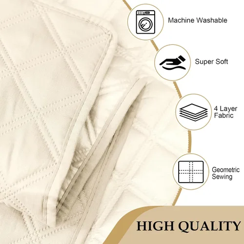 Miniatura 6 de HDCAXKJ Funda impermeable para sofá modular en forma de L, fundas seccionales de esquina lavables, a prueba de mascotas, protector de muebles