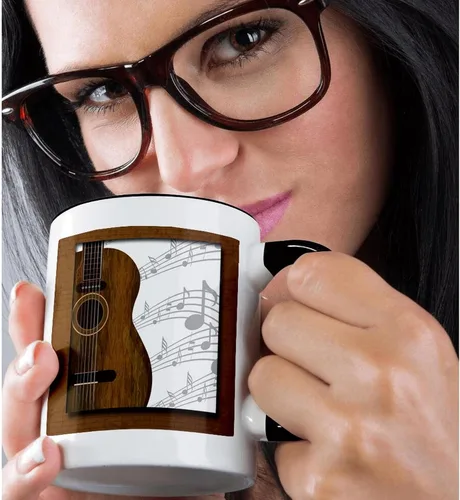 Miniatura 2 de 3D Rose 149974_4 - Taza de cerámica de dos tonos, 11 onzas, negro/blanco