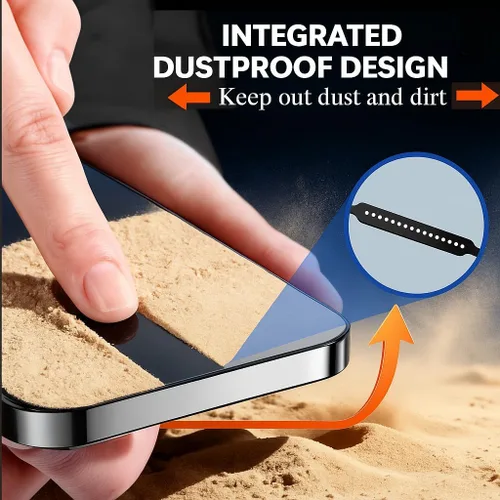 Miniatura 6 de OAproda Protector de pantalla para iPhone 15 Pro Max, vidrio templado 9H+ de grado militar, protección inastillable de 12 pies, fácil instalación