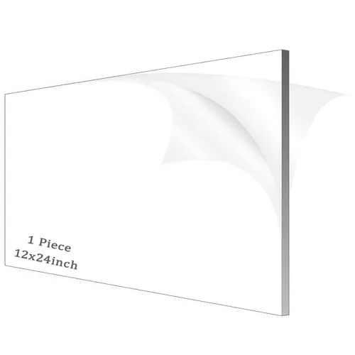 Miniatura 12 de 2 piezas de hojas de acrílico de 1/8" de espesor (3mm) de plexiglás transparente fundido de 12” x 16” con papel protector para letreros, proyectos