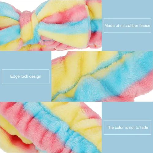 Miniatura 3 de 3 unidades de banda elástica de pelo, ajustable, para maquillaje, diadema, para lavado, Spa, Yoga, deportes, ducha, tratamiento facial, para niñas