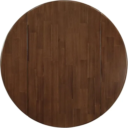 Miniatura 7 de East West Furniture DLT-BLK-T mesa de comedor redonda - con tapa redonda y 2 hojas desplegables y pata de pedestal, 42x29.5 pulgadas, acabado negro