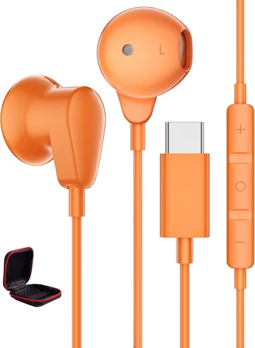 Miniatura 9 de ACAGET Auriculares USB tipo C para Samsung Galaxy S26 Ultra S25 S24 FE S23 S22 Z Fold 6 Flip 5 Auriculares estéreo de alta fidelidad con micrófono
