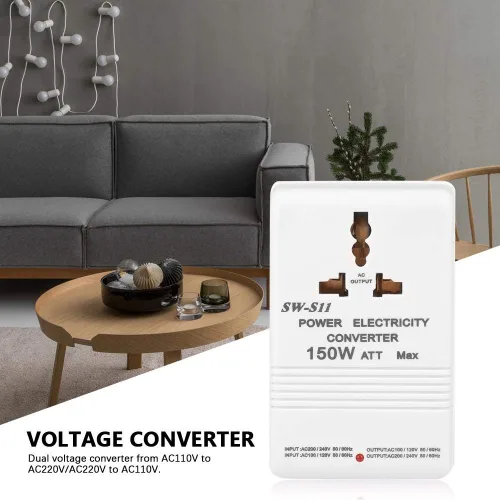Miniatura 4 de Transformador convertidor de voltaje de 150 W, elevador hacia arriba, 220 V a 110 V, 110 V a 220 V, enchufe CN para adaptador de corriente de viaje