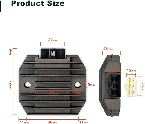 Miniatura 5 de Regulador Rectificador Voltaje para Yamaha YZF R1 98-01 R6 99-05 R6S YZF600 FZ6 FZ6N FZ6R FZR600 SRX250 XP500 T-MAX TDM850 XJ600 Motos de nieve MAX