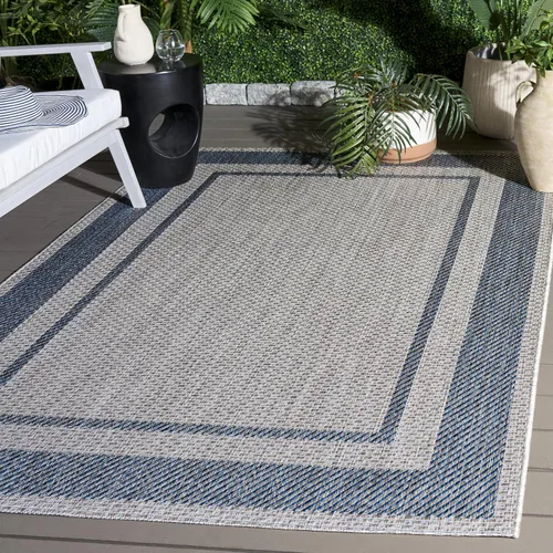 Miniatura 12 de SAFAVIEH Alfombra lavable al aire libre Courtyard Collection - 2'3" x 5', beige y negro, no desprende pelusa y fácil de limpiar, ideal para patio