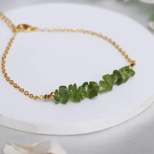 Miniatura 71 de Gempires Natural Chips Bar Bracelet, Energy Healing Crystals, Birthday, Gift for Her, Gemstone Jewelry 8 inch
