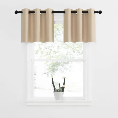 Miniatura 112 de NICETOWN Cortinas opacas de cocina para ventana sobre el fregadero, aislamiento térmico, decoración del hogar, pequeños niveles opacos con ojales