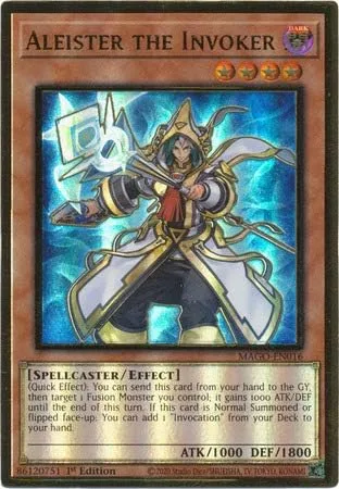 Crystalcommerce Aleister the Invoker (Mago-EN016) - MAGO-EN016 - Premium Gold Rare - 1ª edición - Tarjeta coleccionable - Near Mint - 1