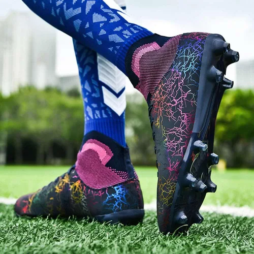 Miniatura 4 de ESXGED Zapatos de fútbol ligeros de moda para mujer, zapatos de fútbol para hombre, cómodos, zapatos de pinchos, para entrenamiento, atléticos