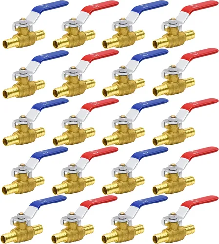 Miniatura 12 de 4 válvulas de bola PEX, válvula de bola de cierre de puerto completo de latón PEX de 3/4 pulgadas, válvula de bola de cierre de puerto completo