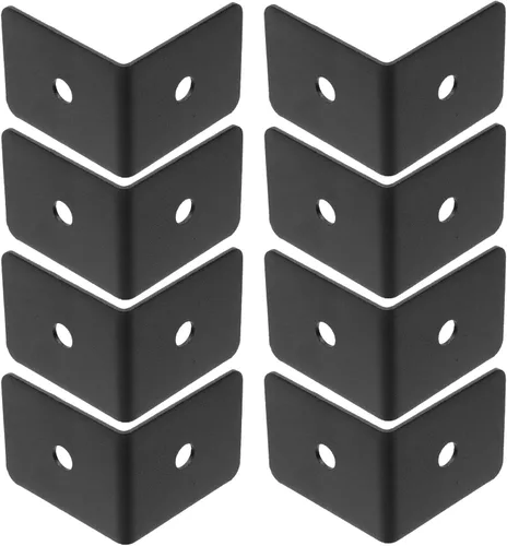 Miniatura 9 de Soporte de esquina de 0.75 pulgadas en L, soportes de ángulo recto de 90 grados, soportes de acero inoxidable para muebles de madera, mesas, sillas