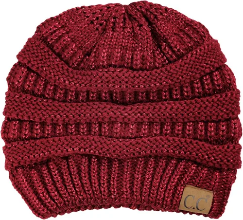 Miniatura 494 de C.C Trendy Warm Chunky Soft Stretch Cable Knit Beanie