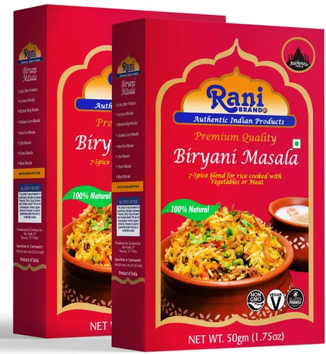 Miniatura 5 de Rani Biryani Masala Curry (mezcla de 7 especias para platos de arroz indio, pullao/pilau) 1.75 onzas (1.76 oz) ~ Todo natural Vegano Sin