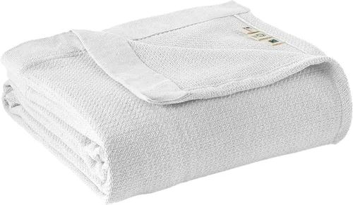 Miniatura 11 de Manta 100% algodón orgánico – Manta de algodón orgánico certificado GOTS & Fairtrade para cama con tejido de punto individual suave, pesado