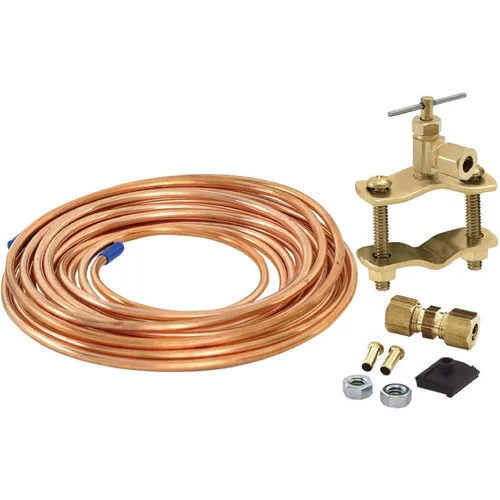 Eastman Kit de instalación para máquina de hielo, tubo de cobre de 1/4 pulgadas x 15 pies, 48398