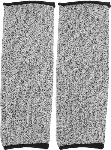 FOMIYES Cut Resistant Arm Sleeves Forearm Protection Sleeve Anti-cut Security Arm Cuff for Men Women Industrial Safety Shoulder Guard, Gray, 1 Pair