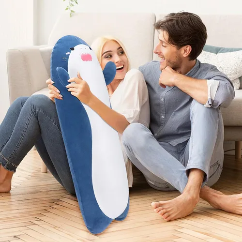 Miniatura 7 de Peluche de tiburón grande, 33.5 pulgadas, lindo animal de peluche largo de tiburón, juguetes de peluche de tiburón, almohada para abrazar, almohada
