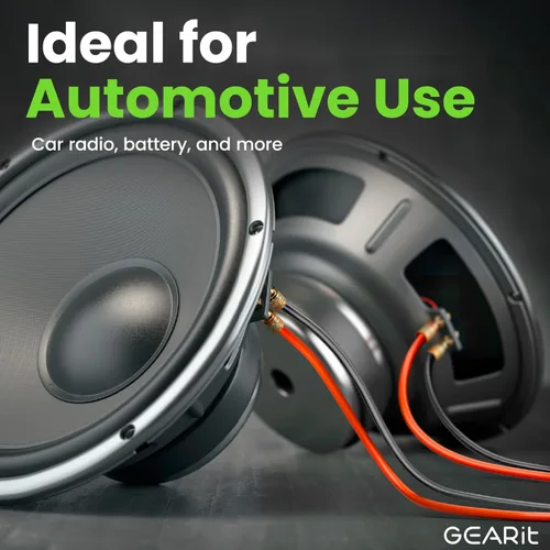 Miniatura 4 de GEARit Cable de calibre 12 (200 pies - negro/rojo) GPT Automotive Primary Bonded Wire - 2 conductores CCA para audio de automóvil, altavoz, arnés