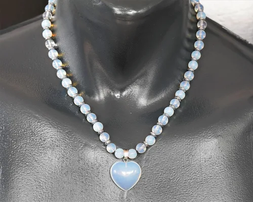 Miniatura 82 de Colgante de corazón de aventurina natural, Collar de cuentas de aventurina genuina, Collar de piedra verde, Collar de piedras preciosas, Cuentas
