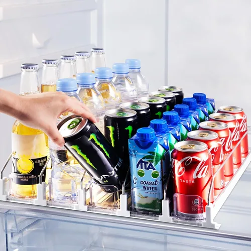 Miniatura 9 de Organizador de bebidas para refrigerador, dispensador de latas de soda para refrigerador, dispensador automático de bebidas para refrigerador