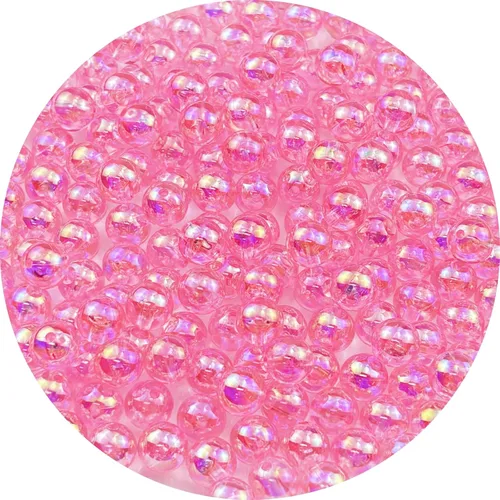 Miniatura 93 de 2000 cuentas redondas acrílicas de 0.157 pulgadas (0.157 in), cuentas espaciadoras de colores AB con agujero para bricolaje, pulseras, collares
