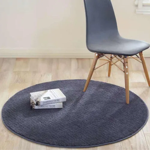 Miniatura 10 de Reyox Tapete de felpa suave para silla de oficina, tapete redondo antideslizante para oficina y hogar, alfombra absorbente para guardería